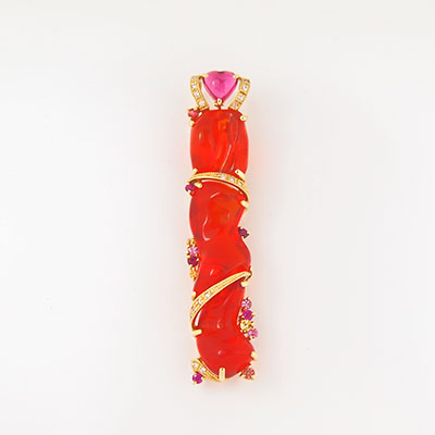 [ oopd1003 ] メキシコオパールペンダントトップ