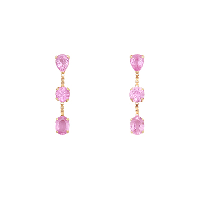 [ oser2387 ] ピンクサファイヤピアス