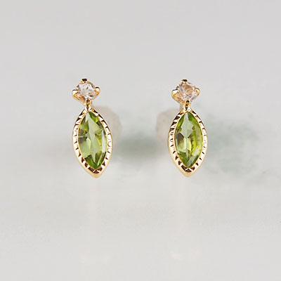 [ ober7781 ] ペリドットピアス