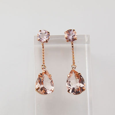[ ober7784 ] モルガナイトピアス