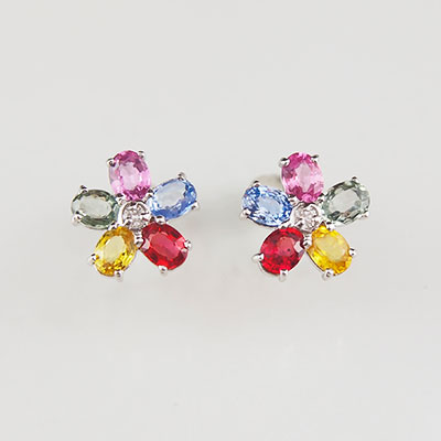 [ oser2390 ] カラーサファイヤピアス