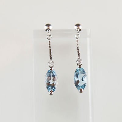 [ ober7795 ] アクアマリンピアス